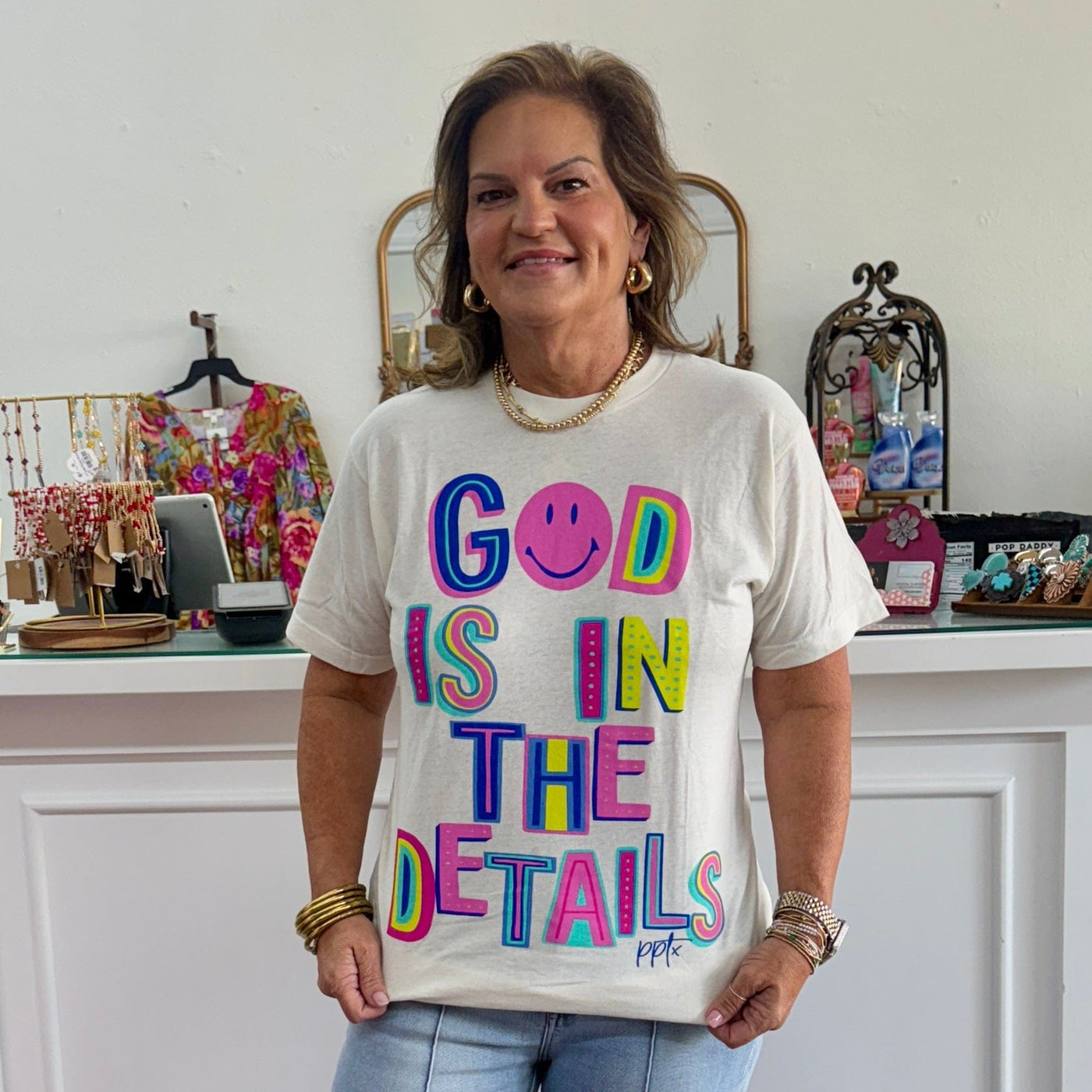 God Is In The Details Tee Shabby Chic Boutique and Tanning Salon