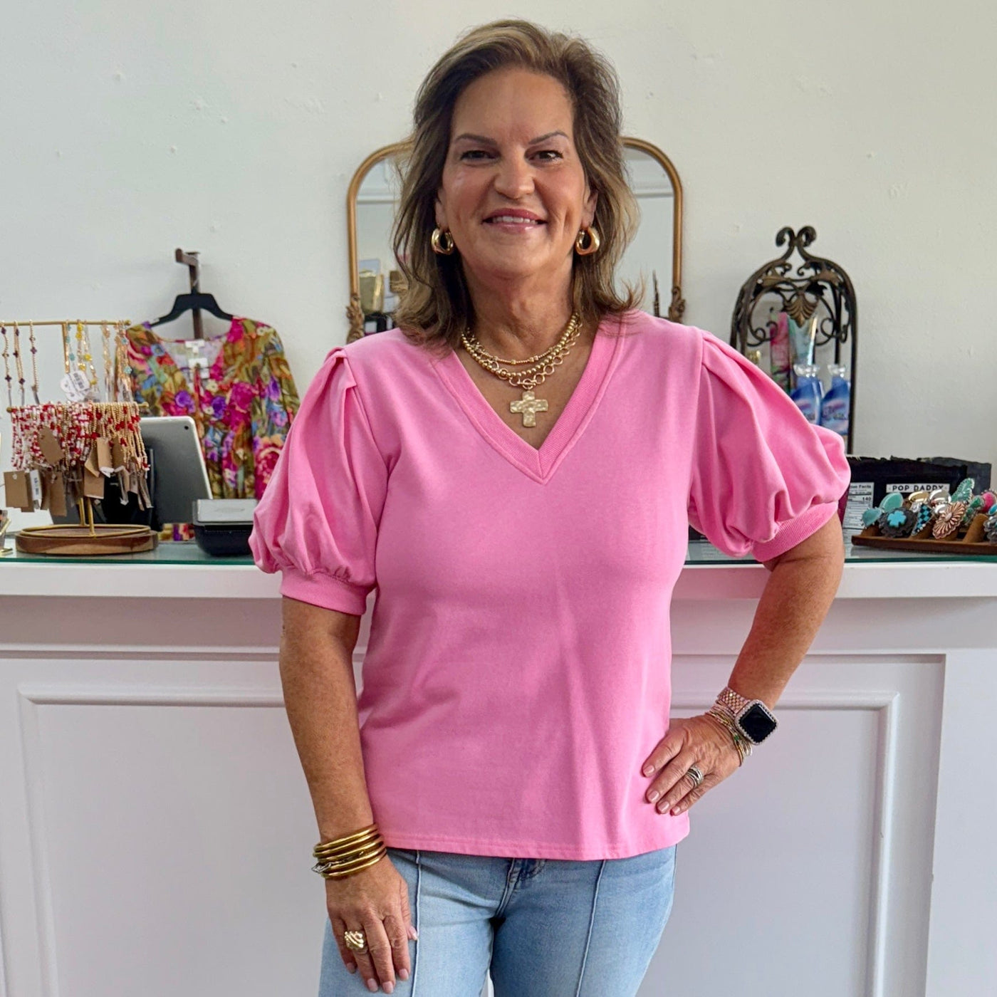 Going Out Top - Pink Shabby Chic Boutique and Tanning Salon