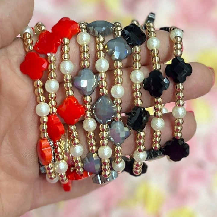 Gold Beaded Bracelets – Shabby Chic Boutique and Tanning Salon display picture 1