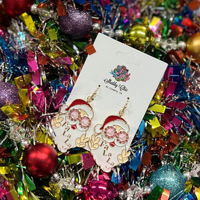 Groovy Santa Earrings Shabby Chic Boutique and Tanning Salon
