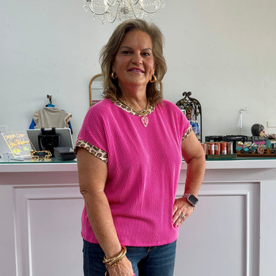Have It Your Way Top - Pink/Leopard Shabby Chic Boutique and Tanning Salon