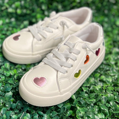 Heartland Rainbow Hearts Sneakers Shabby Chic Boutique and Tanning Salon