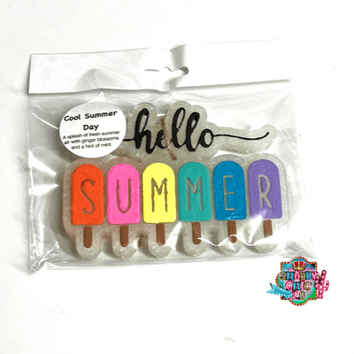 Hello Summer Car Freshies Shabby Chic Boutique and Tanning Salon Cool Summer Day