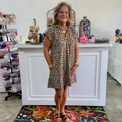 Here Me Lately Dress - Animal Print Shabby Chic Boutique and Tanning Salon