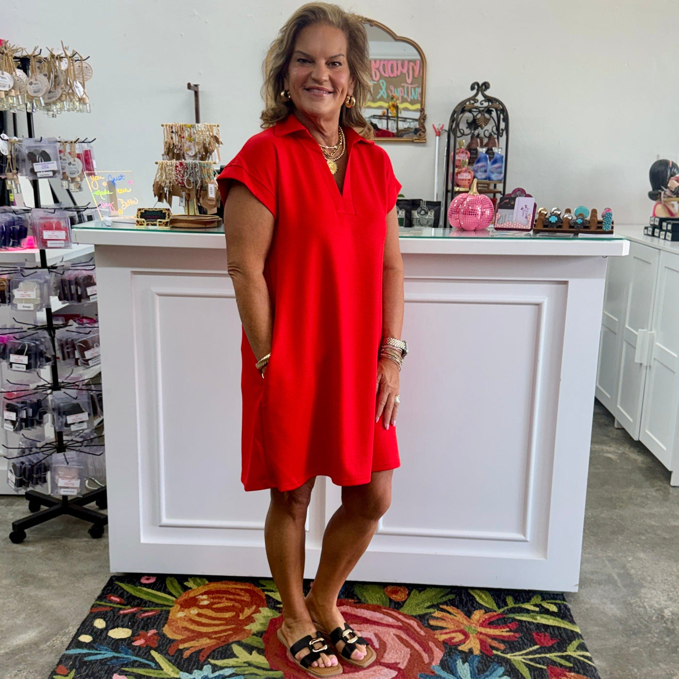 Here Me Lately Dress - Red Shabby Chic Boutique and Tanning Salon