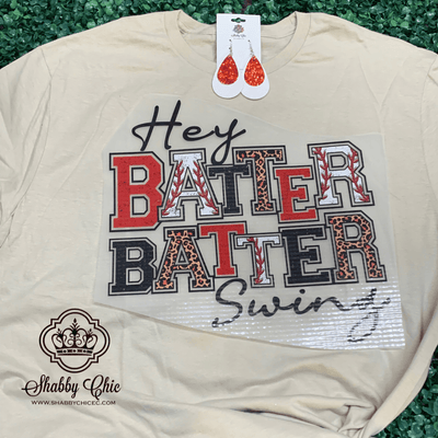 Hey Batter Batter Swing Tee Shabby Chic Boutique and Tanning Salon