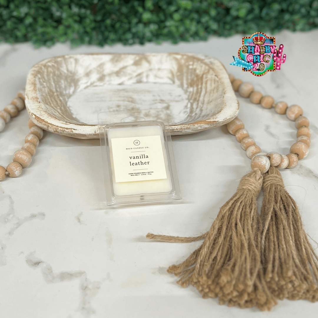 Hico Candle Company - Vanilla Leather Shabby Chic Boutique and Tanning Salon Wax Melts