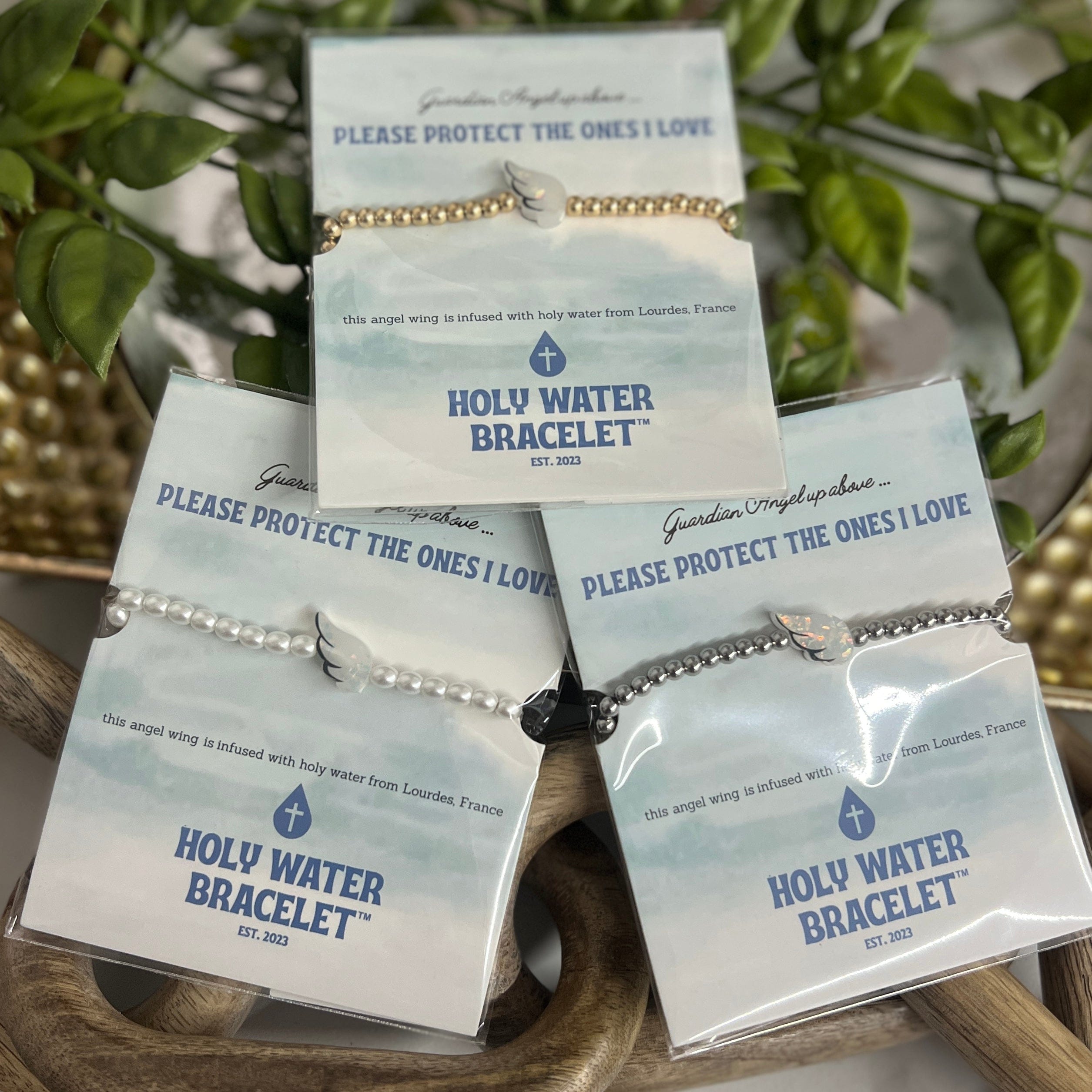 Holy Water Guardian Angel Bracelet – Shabby Chic Boutique and Tanning Salon