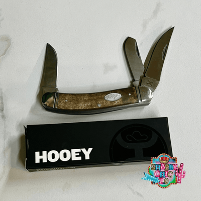 HOOEY  "BURL WOOD SOW BELLY" KNIFE Shabby Chic Boutique and Tanning Salon