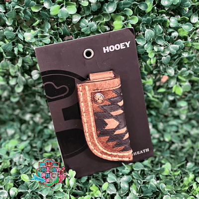 HOOEY  "KAI" TAN/BROWN/BLACK PATCHWORK KNIFE SHEATH Shabby Chic Boutique and Tanning Salon