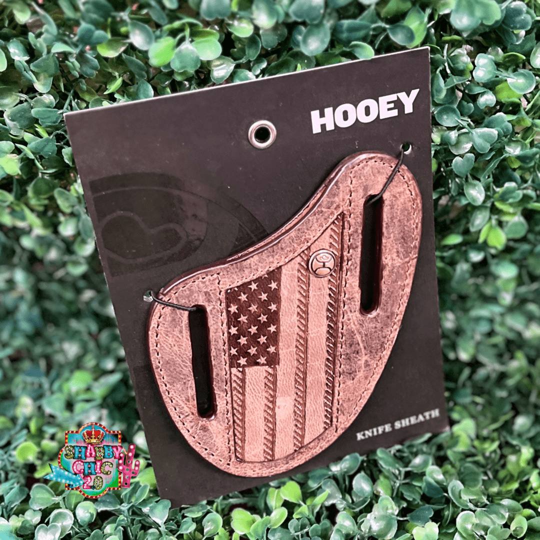 HOOEY "LIBERTY ROPER" HOOEY CLASSIC PANCAKE KNIFE SHEATH BROWN Shabby