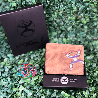 "HOOEY ORIGINAL" FRONT POCKET BIFOLD WALLET TAN W/ SUNSET SERAPE PRINT Shabby Chic Boutique and Tanning Salon