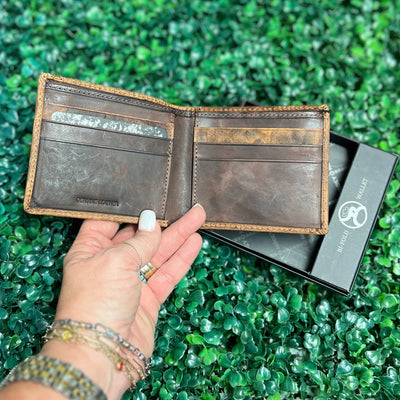 HOOEY  "PRIME TIME" SMOOTH BROWN BIFOLD WALLET Shabby Chic Boutique and Tanning Salon