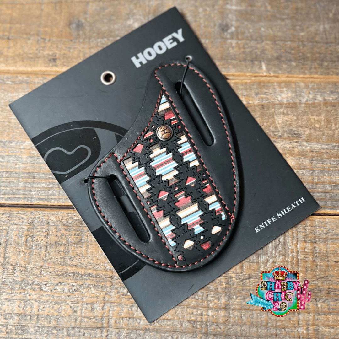 HOOEY "SUNIZONA KNOCKOUT" PANCAKE KNIFE SHEATH BLACK/SERAPE Shabby