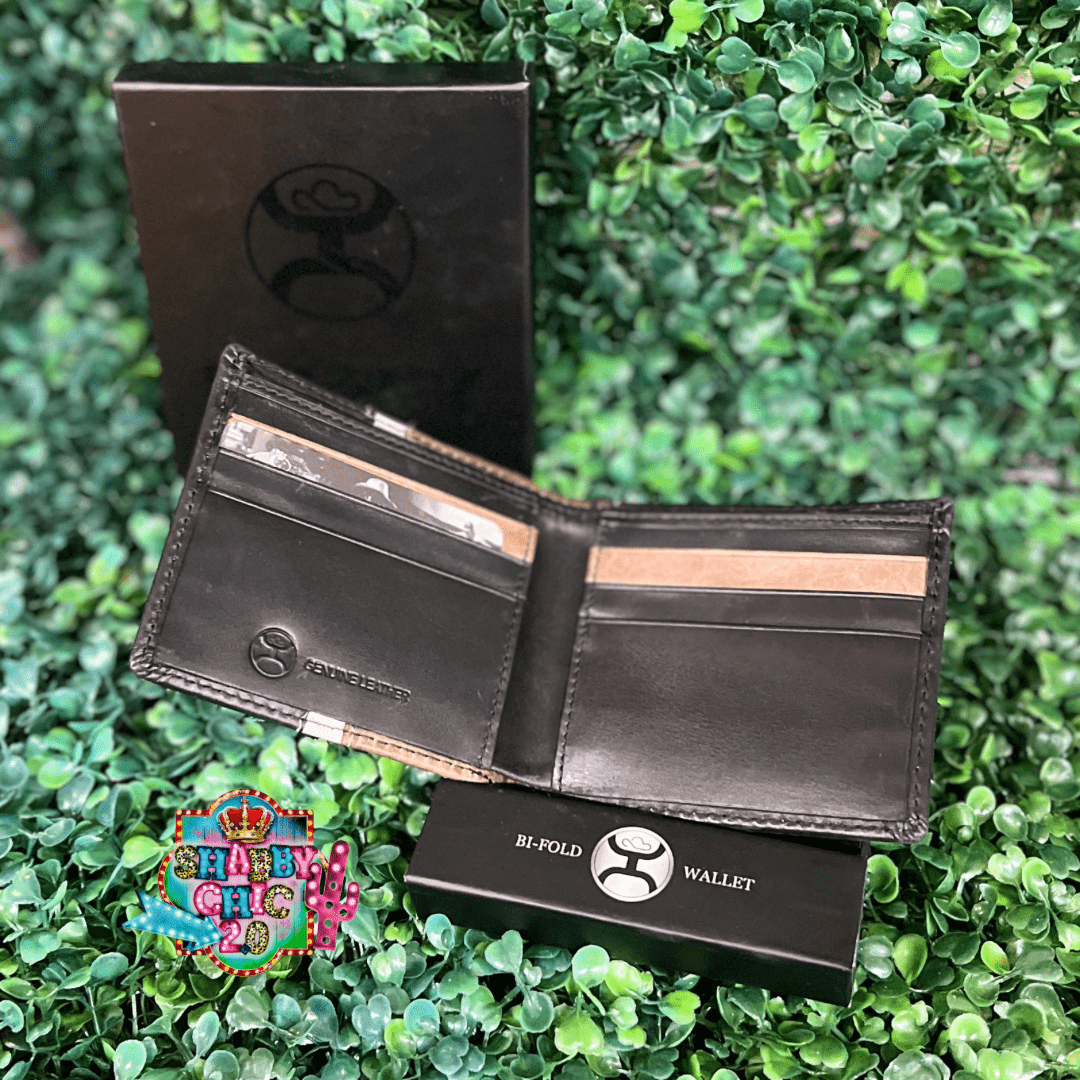 HOOEY  "TONKAWA" BIFOLD HOOEY WALLET BROWN/BLACK W/IVORY AZTEC Shabby Chic Boutique and Tanning Salon