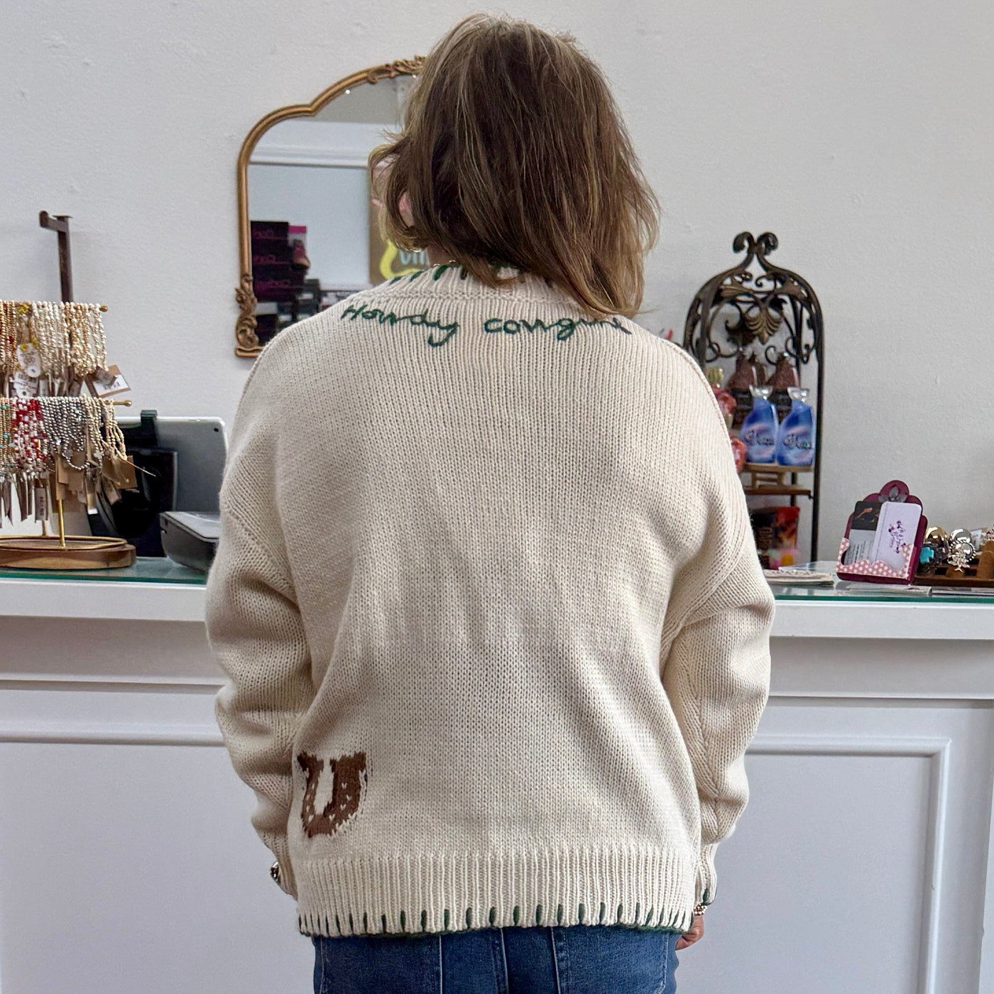 Howdy Cowgirl Sweater Shabby Chic Boutique and Tanning Salon