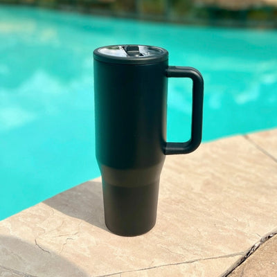 HydroBABE Leakproof Tumbler 40 Oz Shabby Chic Boutique and Tanning Salon Black