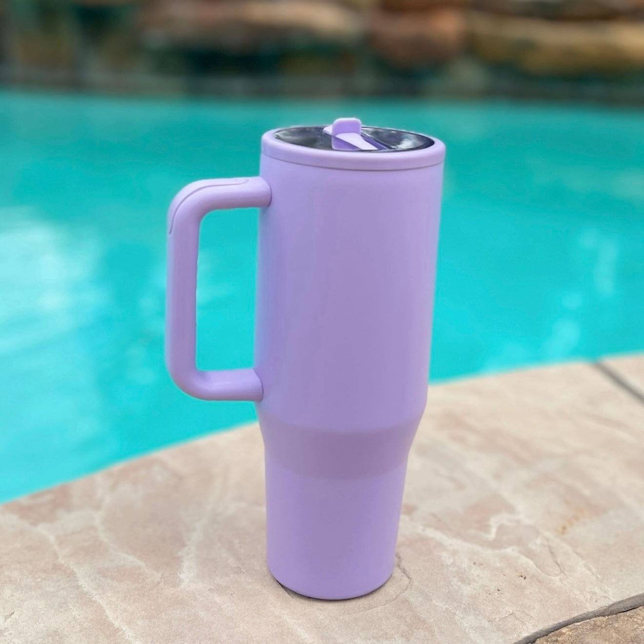 HydroBABE Leakproof Tumbler 40 Oz Shabby Chic Boutique and Tanning Salon Lavendar
