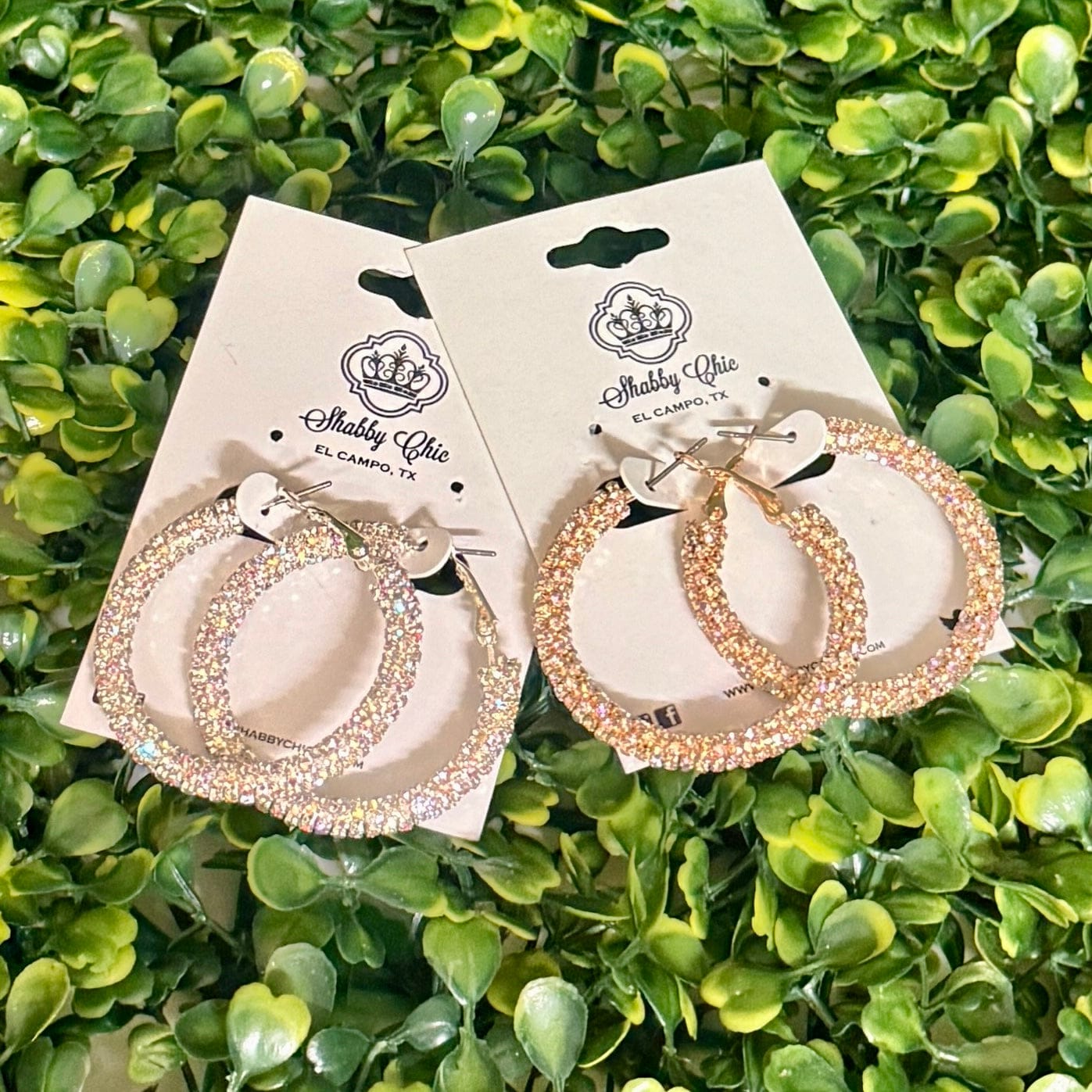 Iridescent Hoop Earrings Shabby Chic Boutique and Tanning Salon