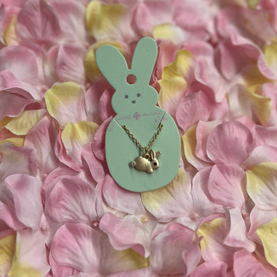 Jane Marie Children's Easter Charm Necklace Shabby Chic Boutique and Tanning Salon Gold Bunny