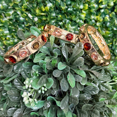 Jeweled Stretch Bracelets - Brown Stones Shabby Chic Boutique and Tanning Salon