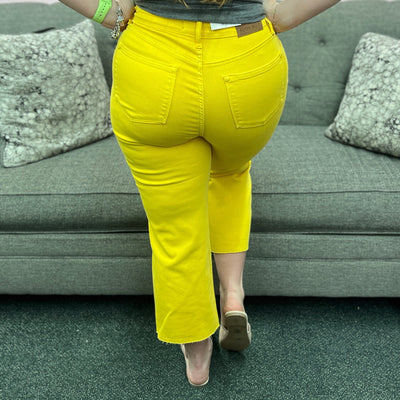 Judy Blue High Waist Crop Jean - Yellow Shabby Chic Boutique and Tanning Salon