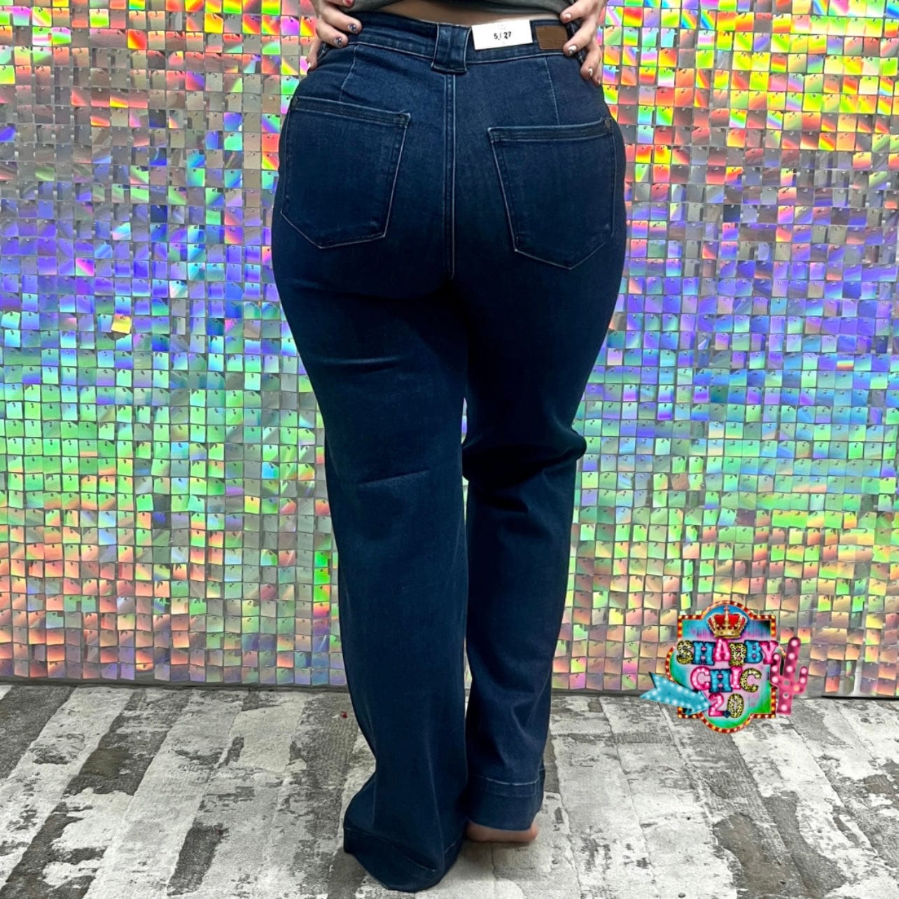 Judy Blue High Waist Wide Leg Jeans Shabby Chic Boutique and Tanning Salon