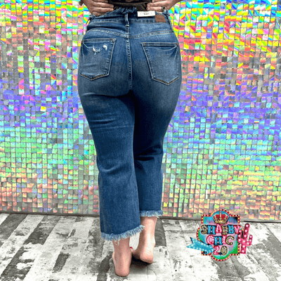 Judy Blue High Waisted Crop Straight Leg Jeans Shabby Chic Boutique and Tanning Salon