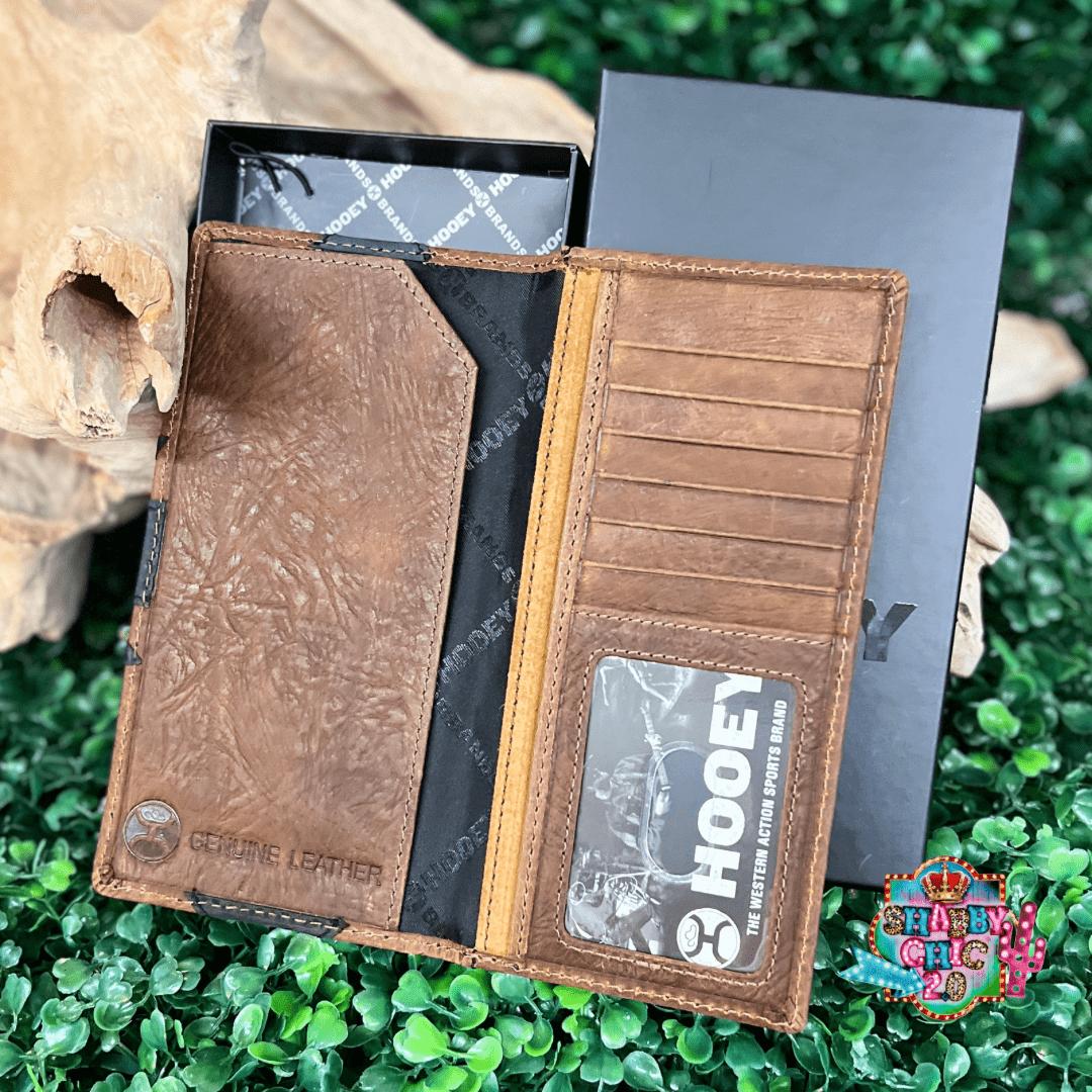 "KAI" BROWN/BLACK & TAN PATCHWORK RODEO HOOEY WALLET Shabby Chic Boutique and Tanning Salon