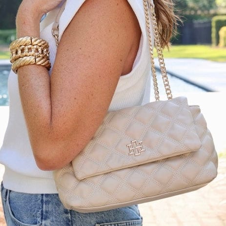Leigh Quilted Crossbody Nude Quilted Dq Shabby Chic Boutique and Tanning Salon