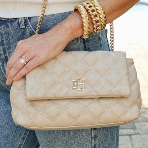 Leigh Quilted Crossbody Nude Quilted Dq Shabby Chic Boutique and Tanning Salon