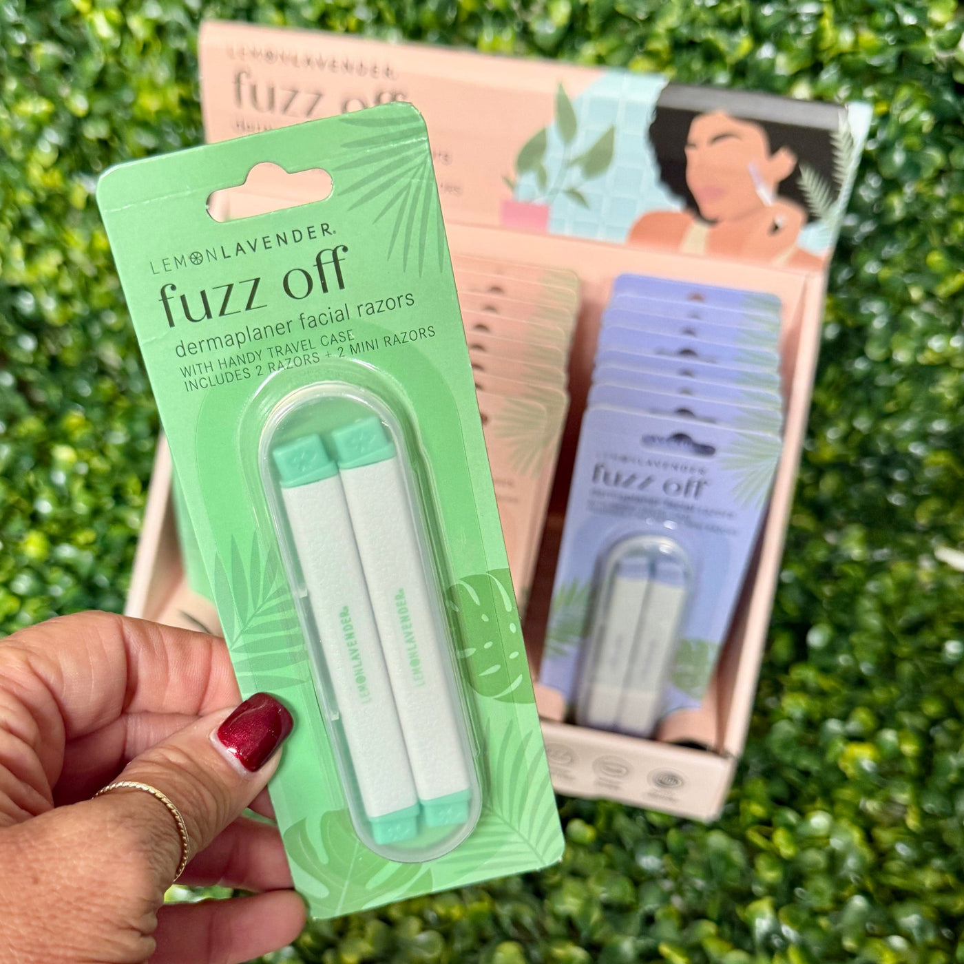 Lemon Lavender® Fuzz Off Dermaplaner Facial Razors Shabby Chic Boutique and Tanning Salon Green