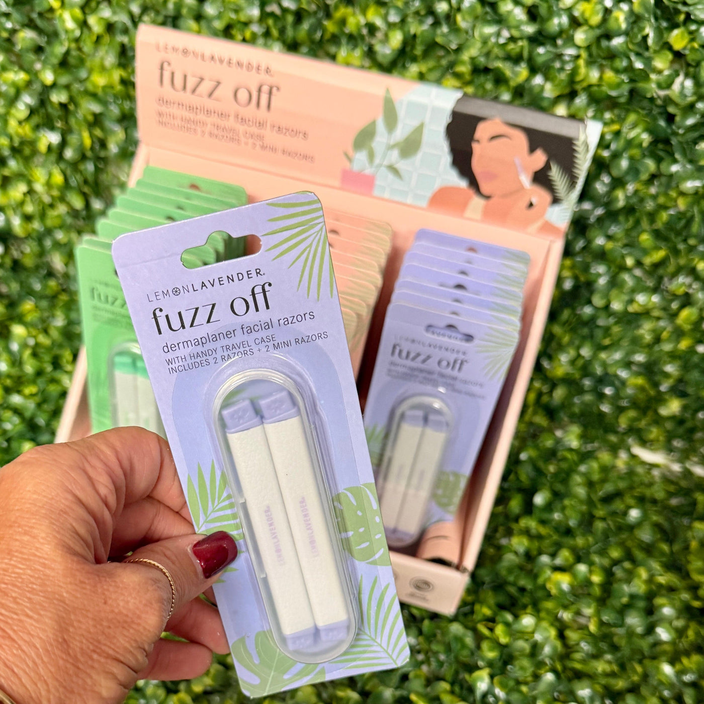 Lemon Lavender® Fuzz Off Dermaplaner Facial Razors Shabby Chic Boutique and Tanning Salon Purple