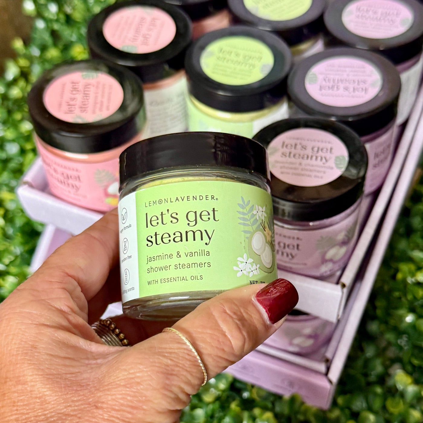 Lemon Lavender Let's Get Steamy Shower Steamers Shabby Chic Boutique and Tanning Salon Green - Jasmine/Vanilla