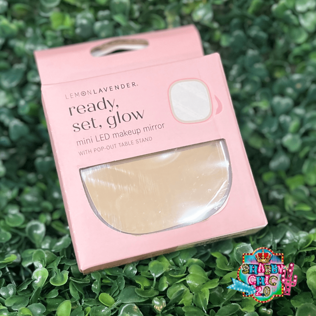 Tan Readdy Lemon Lavender Ready, Set, Glow Mini LED Mirror – Shabby Chic Boutique ...