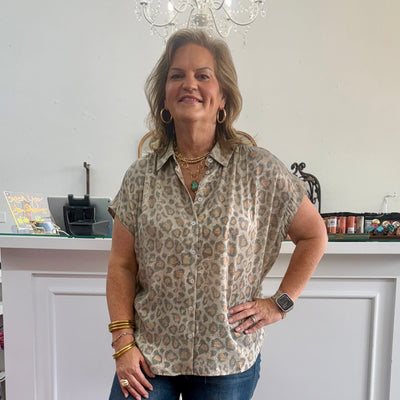 Leopard is Always in Style Top Shabby Chic Boutique and Tanning Salon