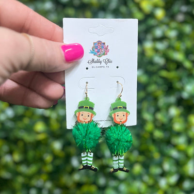 Leprechaun Earrings Shabby Chic Boutique and Tanning Salon