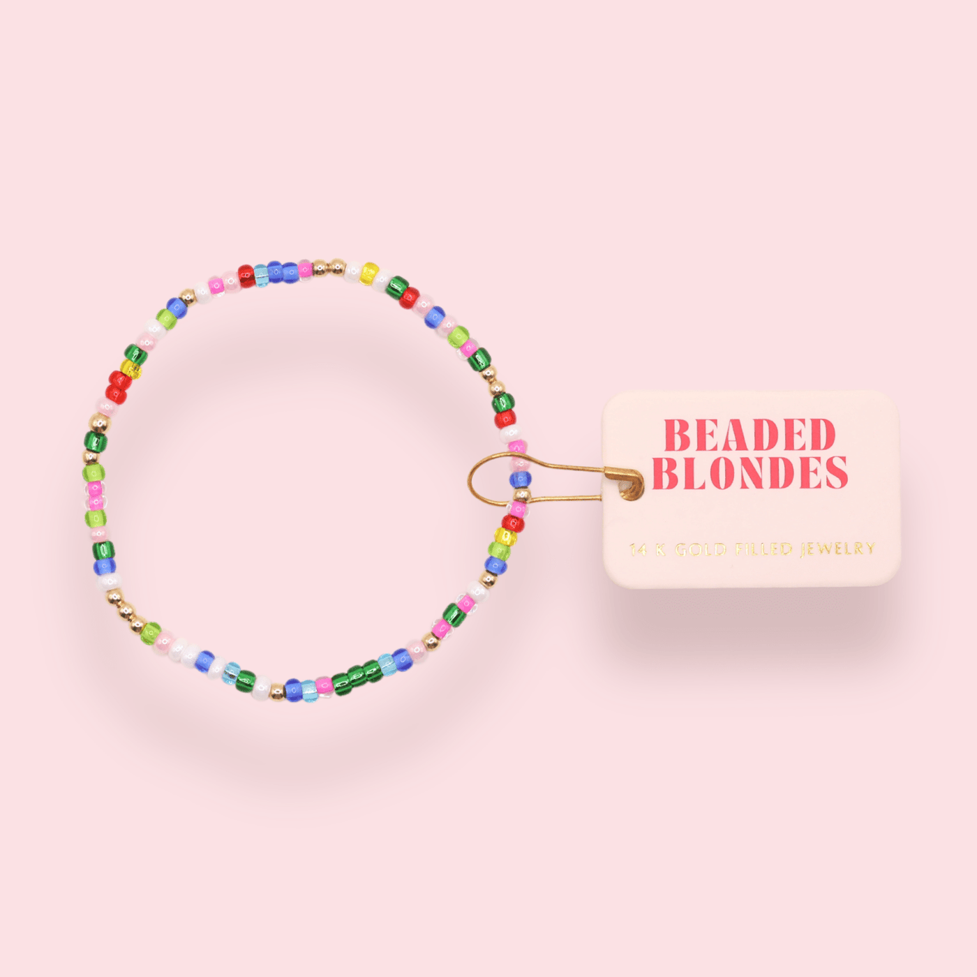 Let It Snow Sprinkle Bracelet: Standard 6.75 inch Beaded Blondes