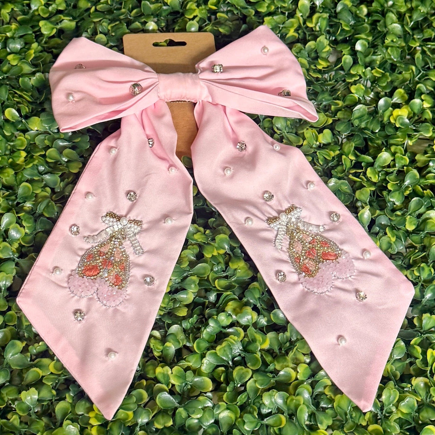 Light Pink Ballerina Shoes Bow Shabby Chic Boutique and Tanning Salon