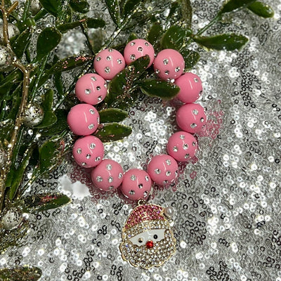 Light Pink Santa Bracelet Shabby Chic Boutique and Tanning Salon