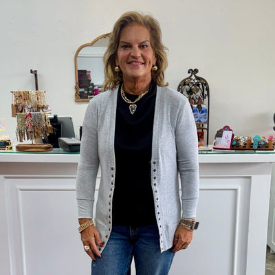 Lightweight Sweater - Gray Shabby Chic Boutique and Tanning Salon