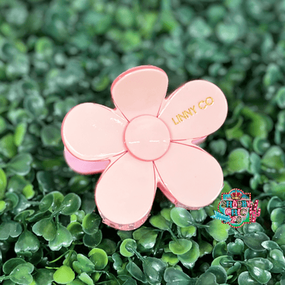 Linny & Co. Hair Claw Clip - Flowers Shabby Chic Boutique and Tanning Salon Light Pink