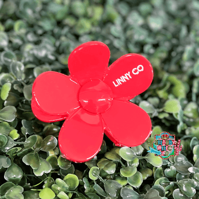 Linny & Co. Hair Claw Clip - Flowers Shabby Chic Boutique and Tanning Salon Red