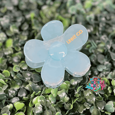 Linny & Co. Hair Claw Clip - Flowers Shabby Chic Boutique and Tanning Salon Translucent Blue