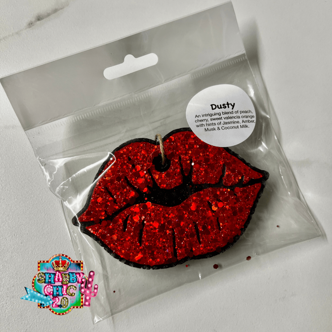Lip Freshies Shabby Chic Boutique and Tanning Salon Red Glitter - Dusty