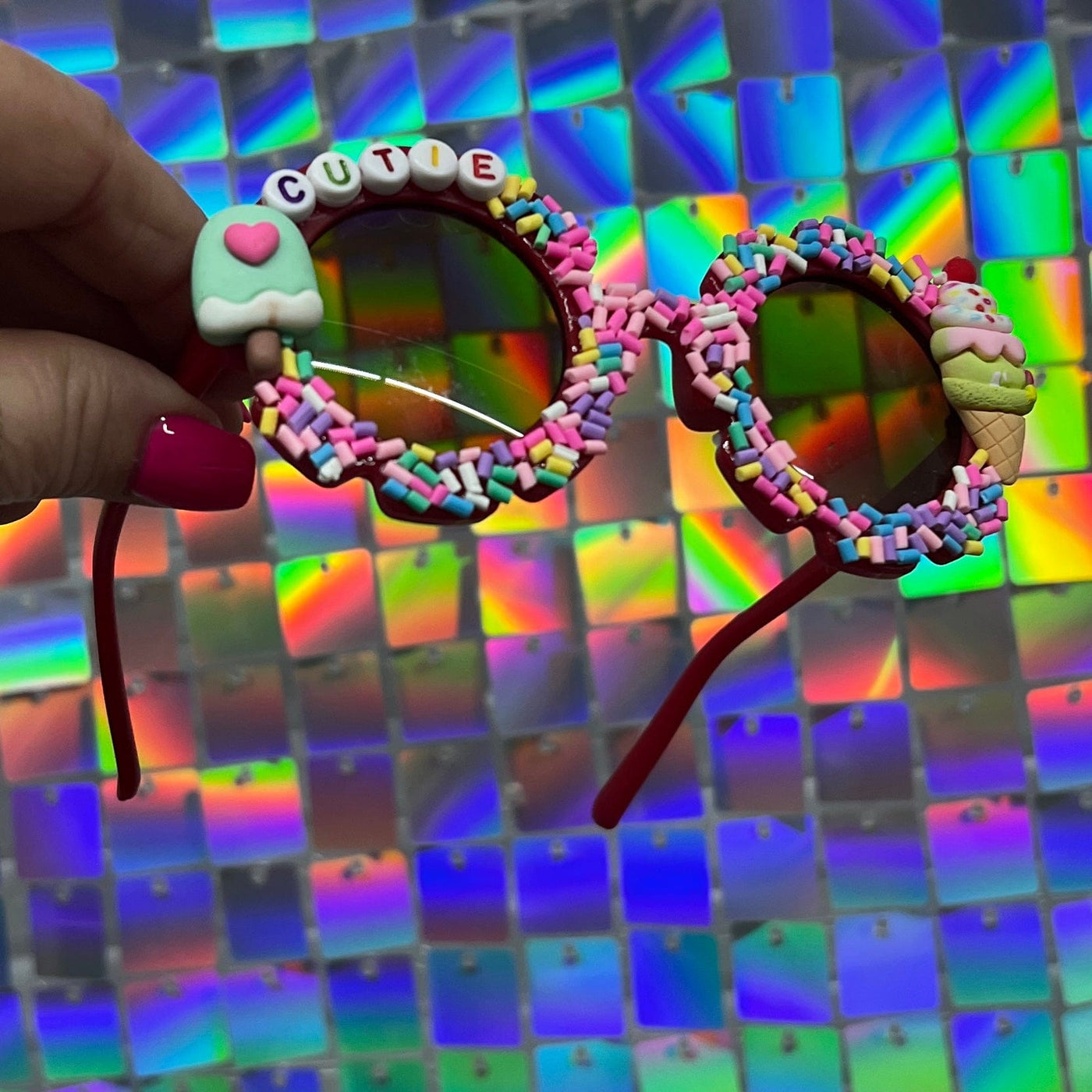 Little Girls Sunglasses Shabby Chic Boutique and Tanning Salon Red