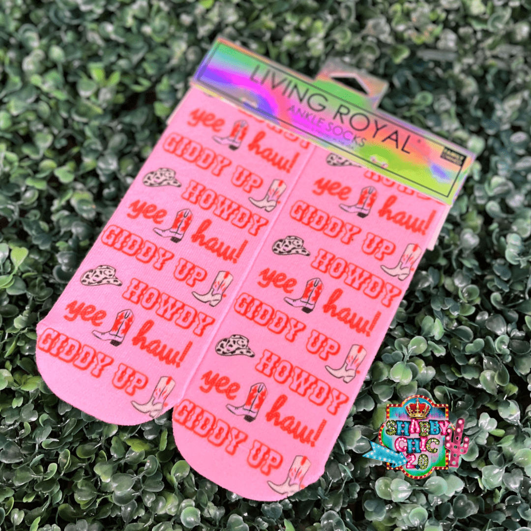 Living Royal Rodeo Ankle Socks Shabby Chic Boutique and Tanning Salon