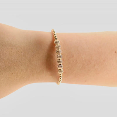 Lucky Fluted Bracelet Beaded Blondes