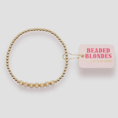 Lucky Fluted Bracelet Beaded Blondes