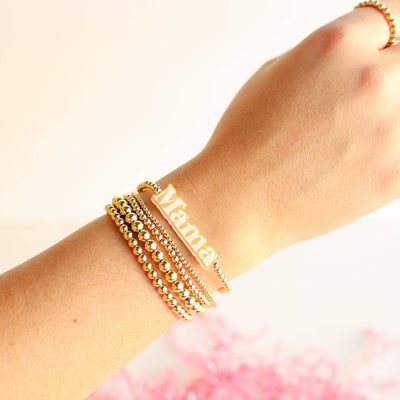 Mama BB Bead Bracelet: Standard 6.75 inch Beaded Blondes